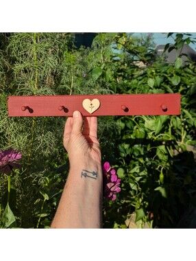 Vintage Wooden Cottagecore Peg Rack / Hanger
